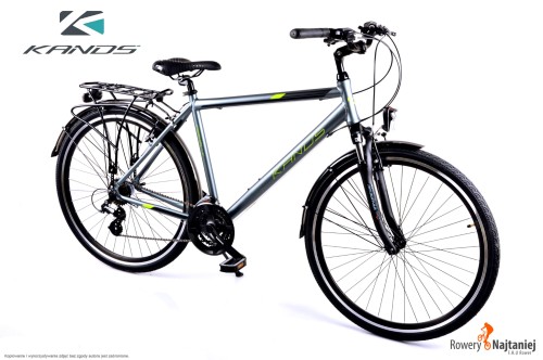Rower 28" trekkingowy KANDS TRAVEL-X rama 21" grafitowy - seledynowy R22