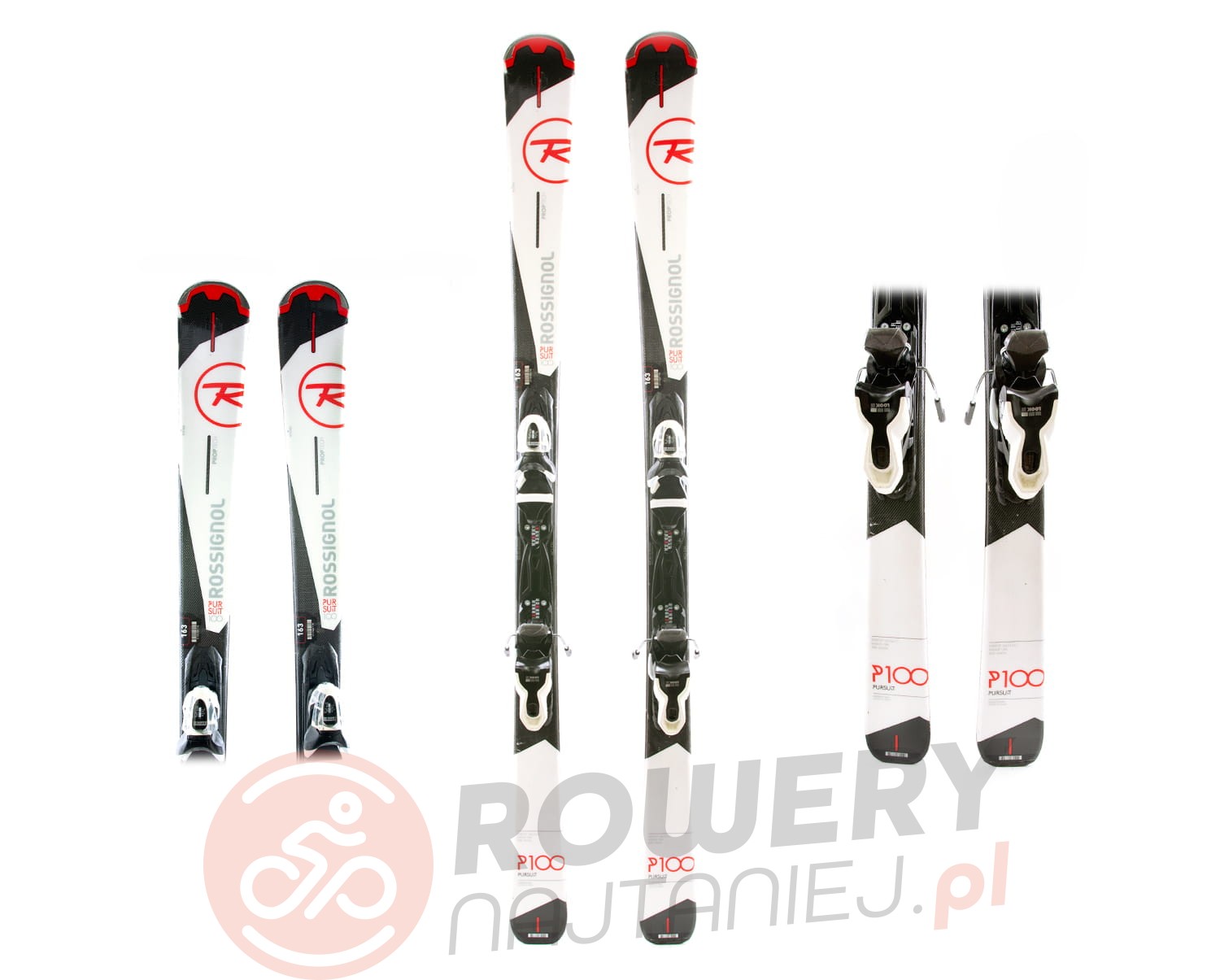 NR244 Narty 163 ROSSIGNOL PURSUIT P100 PRO TECH X40 ! BDB stan