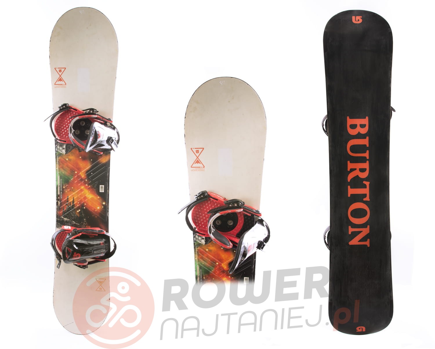 Burton Progression 152cm スノーボード セット 0 NR248 Deska 152 BURTON PROGRESSION D30B Stan DST Serwis - Sklep