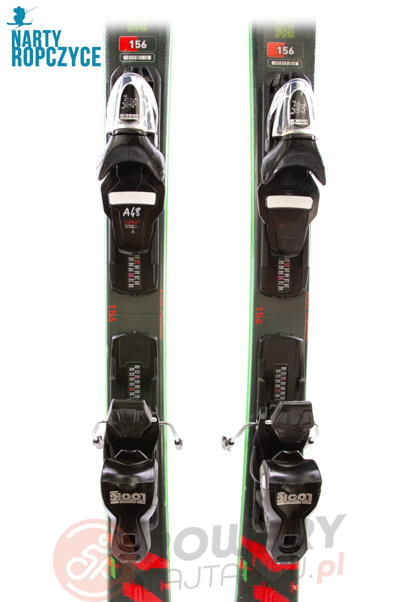 0 NR25 Narty 156 ROSSIGNOL REACT RTX FIBER A48 DB stan SERWIS