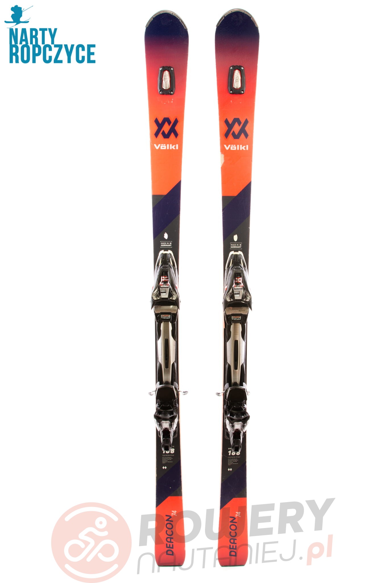 NR25 Narty 168 VOLKL DEACON 74 UVO PV30 DST stan GRIP WALK SERWIS