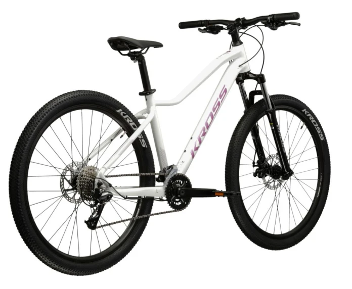 Rower MTB 27.5" KROSS LEA 3.0 rama M 17" biały - różowy R26