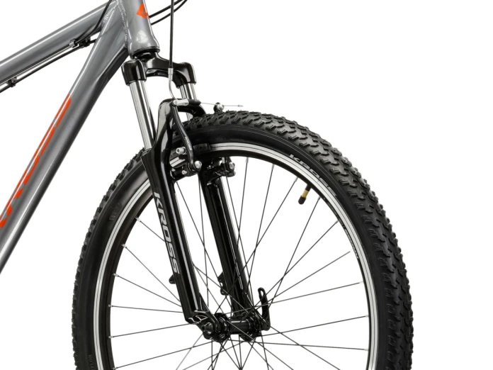 Rower MTB 26" KROSS HEXAGON 1.0 rama S 17" grafitowy - pomarańczowy R26
