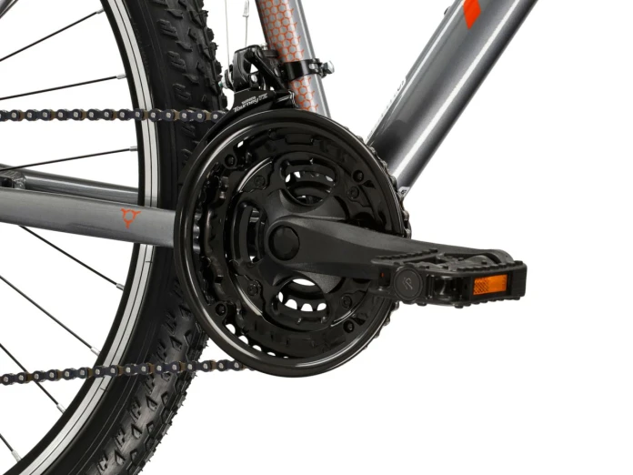Rower MTB 26" KROSS HEXAGON 1.0 rama S 17" grafitowy - pomarańczowy R26