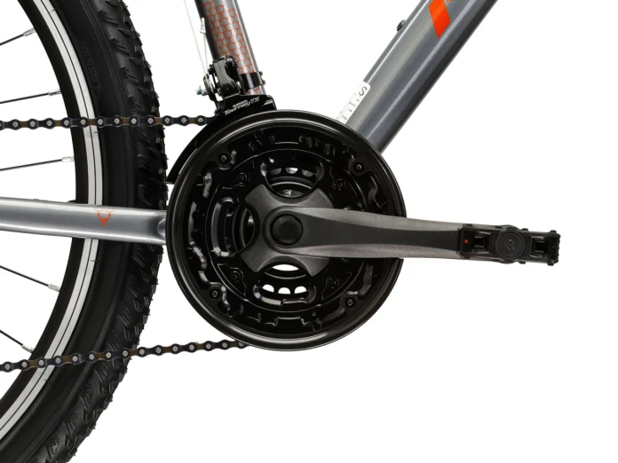 Rower MTB 26" KROSS HEXAGON 1.0 rama S 17" grafitowy - pomarańczowy R26